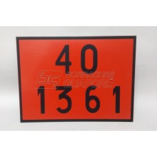 Placa Número ONU 40 1361